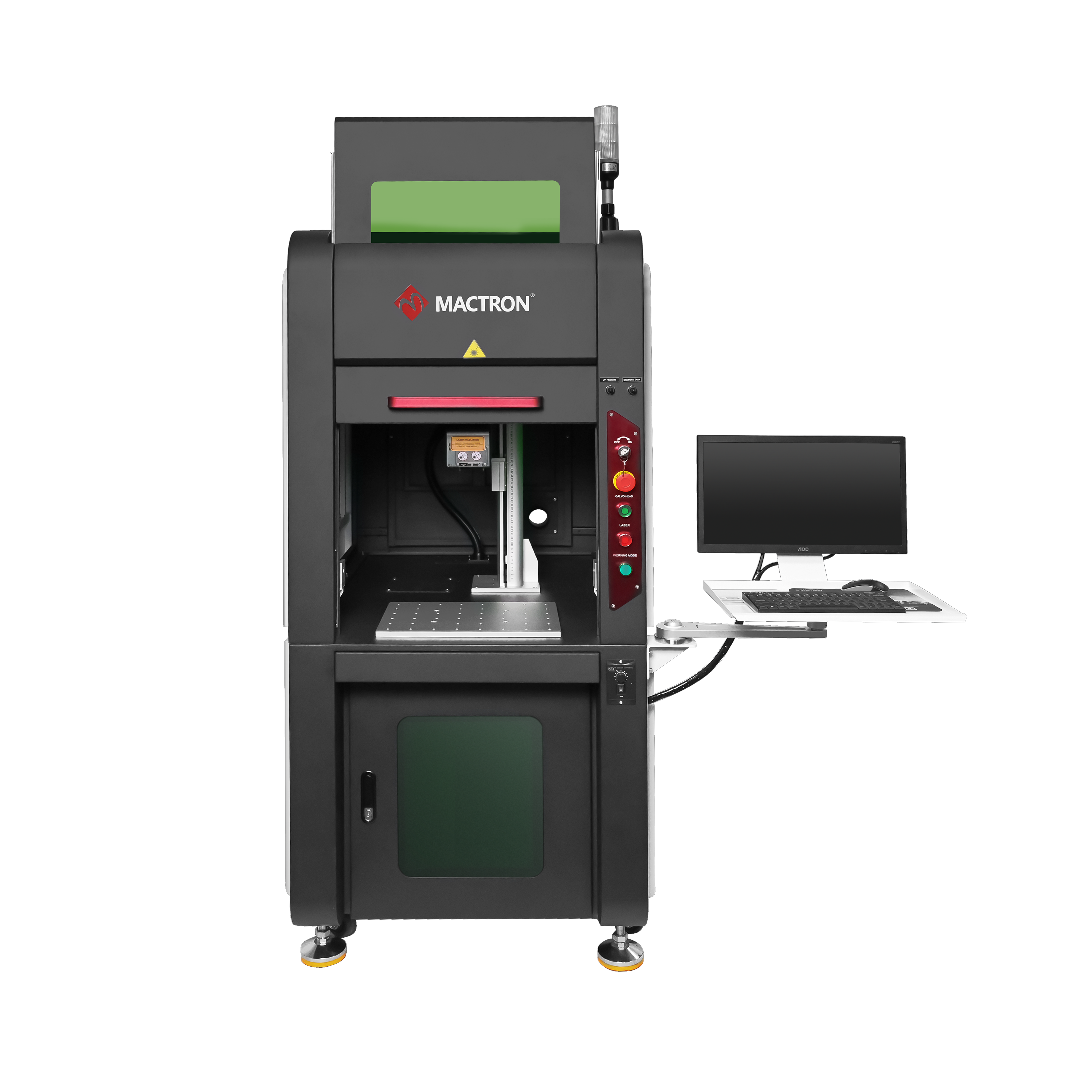 Máquina de gravura a laser 3D com tampa fechada de segurança